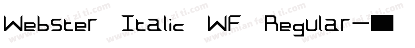 Webster Italic WF Regular字体转换